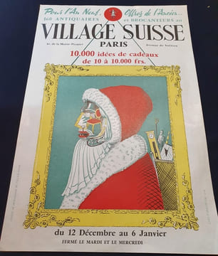 Affiche Village Suisse des Antiquaires et Brocanteurs 1961. undefined