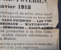 Affiche : Achats chevaux et charriots Arm&eacute;e Allemande Sars Poteries Janvier 1915. 