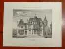 Belle Gravure De Maison à Nancy M Cuny Architecte Moniteur Des Architectes 1878 Pl 13. BRUCK Sculpteur LEMERCIER Imp