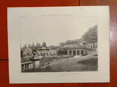 2 Belles Gravures De Villa de M. R. à Andilly Leclerc Architecte Moniteur Des Architectes 1880 Pl 2 et 6