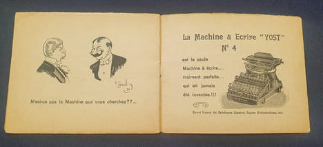 Souvenir de l'exposition 1900 - Machine a écrire YOST. undefined