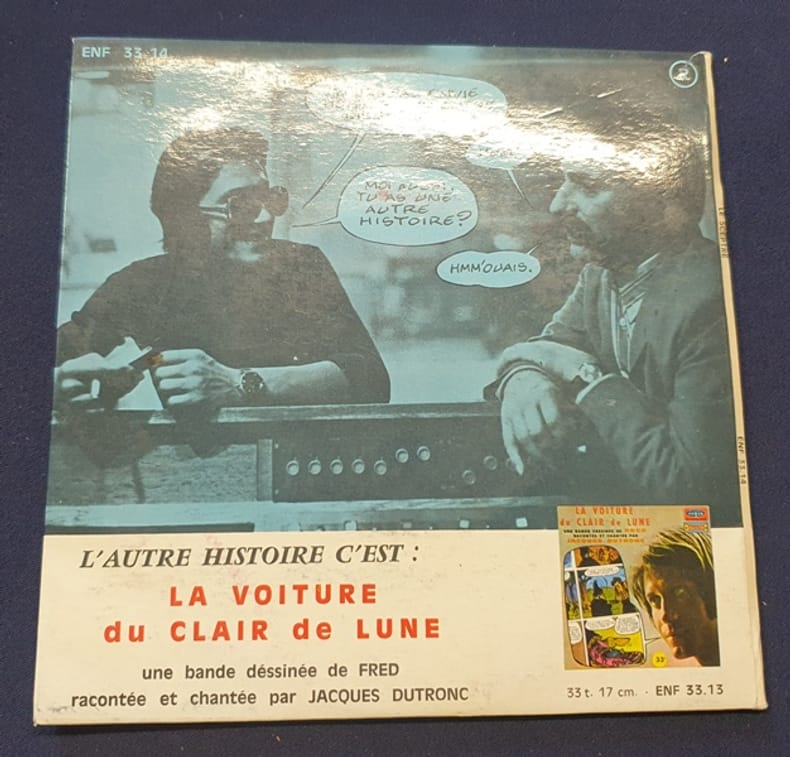 RARE Livre Disque Vinyle 45T - Jacques DUTRONC – La voiture du