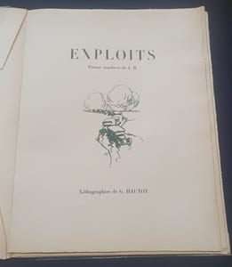 Exploits - Poèmes inachevés de J.R - Lithographies de G. Hautot