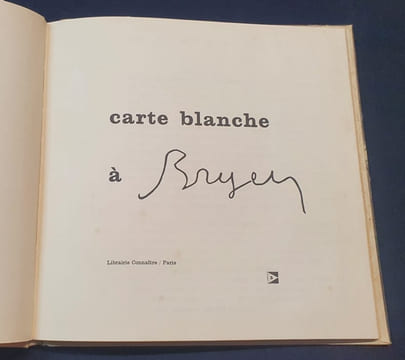 Carte Blanche à Bryen - complet du disque et diapositives . Camille Bryen ( Camille Briand )