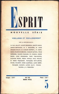 REVUE ESPRIT - Nouvelle Série - 5 - Mai 1963 - Numéro Spécial Vieillesse et Vieillissement