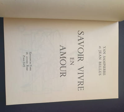 Savoir vivre en amour . Yves Sampierre