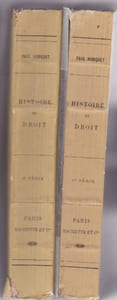 Histoire et Droit 2 Tomes Complet