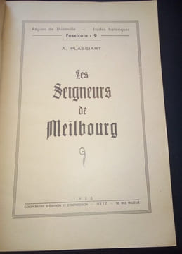 Les seigneurs de Meilbourg. Aline Plassiart