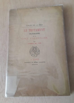 Le testament olographe ou le cocu volontaire. Charles de Firé