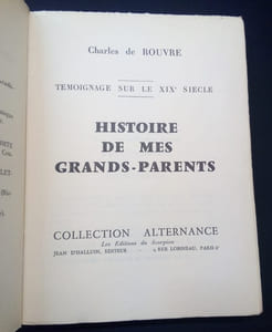 Histoire de mes Grands-Parents - Témoignage sur le XIXe siècle