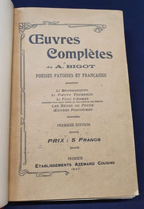 Oeuvres complètes de A. Bigot - Poésies Patoises et Françaises 