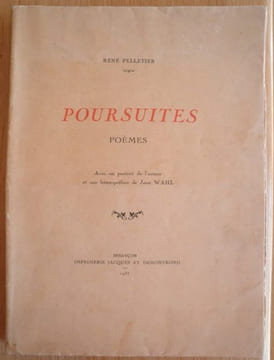 Poursuites - Poemes. PELLETIER rené