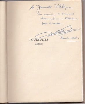 Poursuites - Poemes. PELLETIER rené