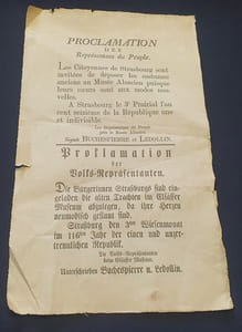 Musée Alsacien - Strasbourg  - Proclamation concernant les costumes anciens 1908
