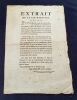 Placard révolutionnaire -Extrait de la loi martiale - Dunkerque 1792. 