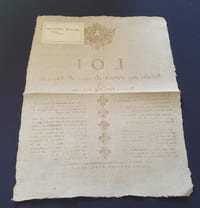 Placard révolutionnaire - Loi relative aux travaux du canal de Nivernois