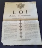 Placard révolutionnaire - Loi relative au Clermontois - Donnée à Paris le 27 Mars 1791 ( Argonne ). 
