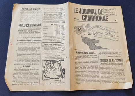 Le journal de Cambronne - Tract Allemand ( Leaflet) 1940. undefined