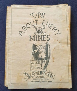 Tips about enemy mines -( Conseils a propos des mines ennemies ) - livret américain 1945