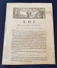 Loi relative à la Haute-cour Nationale donnée à Paris le 25 Aout 1792