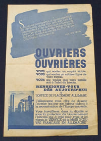 Tract du Service de la Main d'Oeuvre Française en Allemagne 1942