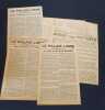 Rarissime ensemble de 5 numéros du Palais libre - Organe du Front National des juristes ( 3/5/6/8/11) 1943-1944. 