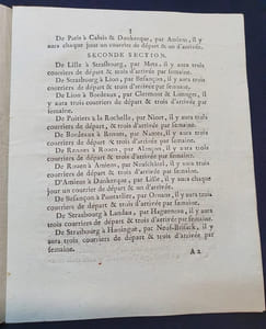 Loi relative aux courriers de la Poste aux Lettres donnée à Paris le 17 septembre 1791