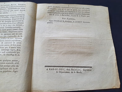 Arrété du Directoire du Département de la Meuse - 13 Janvier 1792 - Concerne la trop grande exploitation des foréts 