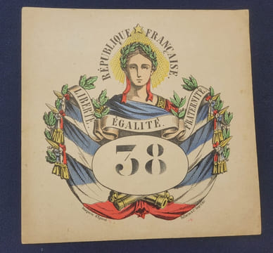 Billet de tirage au sort - Conscrits - vers 1880 - Imagerie Pellerin. undefined