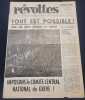 R&eacute;voltes - Pour la construction de l'organisation r&eacute;volutionnaire de la jeunesse - Num&eacute;ro 20 Mai 1968. Jacques Kirsner / Charles Berg 