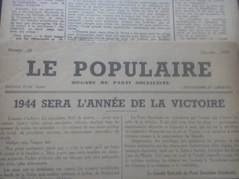 Le Populaire - Organe du Parti Socialiste - Édition Zone Nord - Numéros de Février , Novembre et Décembre 1943 et Janvier 1944. undefined