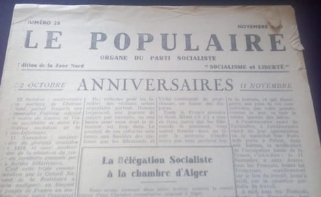Le Populaire - Organe du Parti Socialiste - Édition Zone Nord - Numéros de Février , Novembre et Décembre 1943 et Janvier 1944. undefined