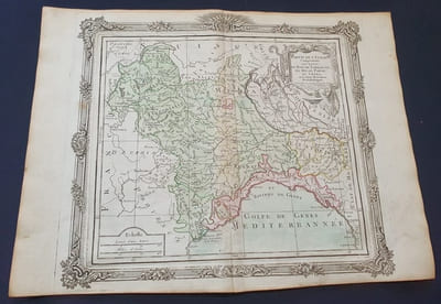 Atlas Brion de La Tour / Desnos - Carte de L'Italie comprenant les états du Roy de Sardaigne , de Milan , Parme et Gènes avec leurs provinces ecclesiastiques - 1772