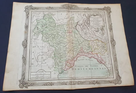 Atlas Brion de La Tour / Desnos - Carte de L'Italie comprenant les états du Roy de Sardaigne , de Milan , Parme et Gènes avec leurs provinces ...