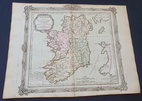 Atlas Brion de La Tour / Desnos - L'Irlande divisée par provinces civiles et ecclésiastiques - 1772. Brion de la Tour Desnos