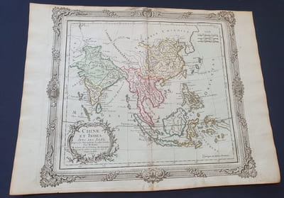 Atlas Brion de La Tour / Desnos - Carte de la Chine et Indes avec les Isles -1772