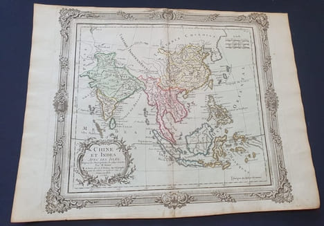 Atlas Brion de La Tour / Desnos - Carte de la Chine et Indes avec les Isles -1772. Brion de la Tour Desnos