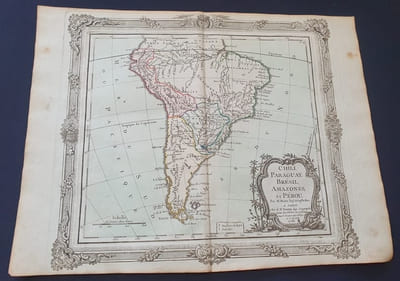 Atlas Brion de La Tour / Desnos - Chili Paraguay Brésil Amazones et Pérou  -1772