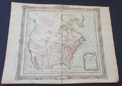 Atlas Brion de La Tour / Desnos - Nouveau Mexique Louisiane Canada et Nouvelle Angleterre -1772