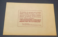 Rare tract du Groupe Surréaliste Révolutionnaire - 1948