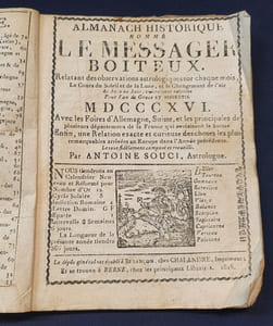 Le véritable messager boiteux de Berne - An 1816