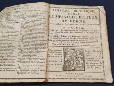 Le véritable messager boiteux de Berne - An 1809
