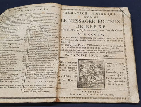 Le véritable messager boiteux de Berne - An 1809. undefined