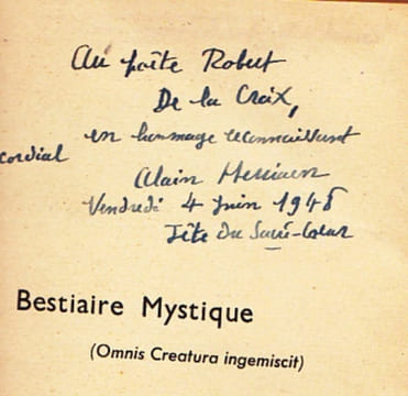 Bestiaire Mystique. Omnis Creatura ingemiscit. MESSIAEN Alain