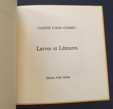 Larves et Lémures. Claude Louis-Combet