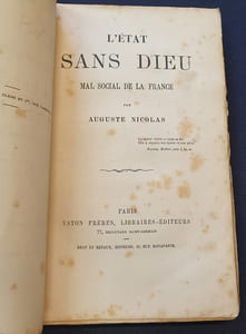 L'état sans dieu , mal social de la France
