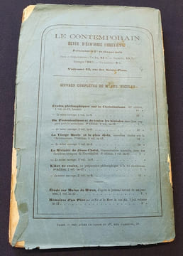 L'état sans dieu , mal social de la France. Auguste Nicolas