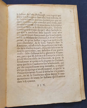 Lettre d'un Marguiller de Paris à son curé sur la conduite de Monseigneur le Coadjuteur . Anonyme ( Sarazin Jean François )