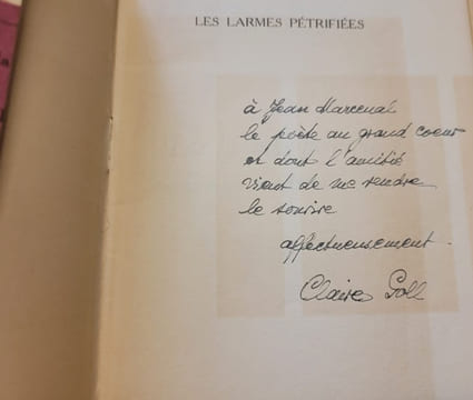 Les larmes pétrifiées . Claire Goll