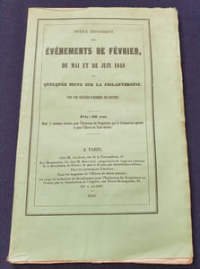 Notice historique des événements de Mai et de Juin 1848 et quelques mots sur la philanthropie , par une réunion d'hommes de lettres 